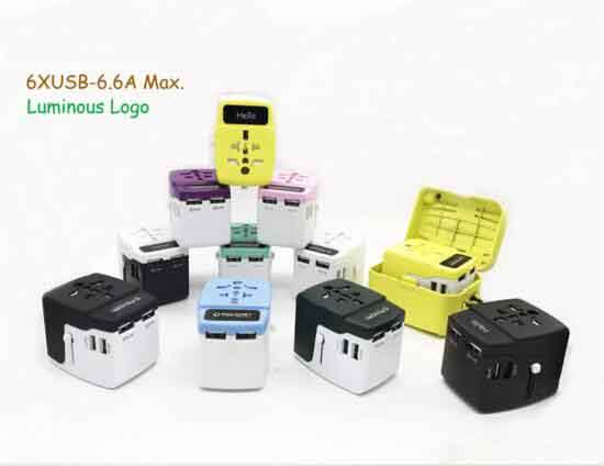 6 USB WorldTravel Adapters